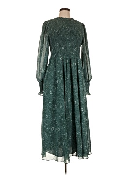 Madewell Crinkle Georgette Lucie Tie-Back Midi Dress in Woodland Floral