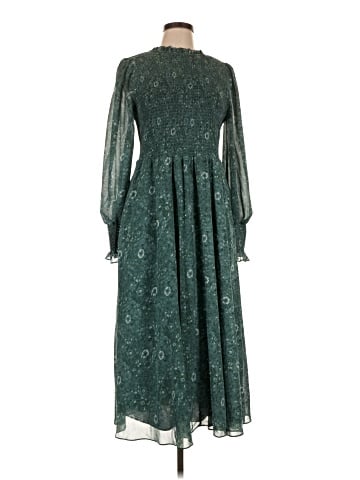 Madewell Crinkle Georgette Lucie Tie-Back Midi Dress in Woodland Floral (view 1)