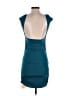 Shein Solid Teal Blue Cocktail Dress Size 6 - photo 2