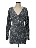 Forever 21 100% Polyester Stars Silver Cocktail Dress Size L - photo 1