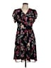 Calvin Klein 100% Polyester Floral Black Casual Dress Size 10 - photo 1