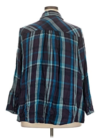 Lane Bryant 3/4 Sleeve Button-Down Shirt (view 2)