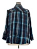 Lane Bryant 100% Rayon Plaid Blue Teal 3/4 Sleeve Button-Down Shirt Size 22 - 24 Plus - photo 2