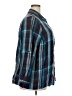Lane Bryant 100% Rayon Plaid Blue Teal 3/4 Sleeve Button-Down Shirt Size 22 - 24 Plus - photo 4