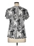 Croft & Barrow 100% Polyester Paisley Silver Short Sleeve Top Size XL - photo 2