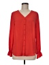 T Tahari 100% Polyester Red Long Sleeve Blouse Size M - photo 1