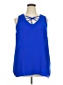 Torrid 100% Polyester Blue Sleeveless T-Shirt Size 2X Plus (2) - photo 1