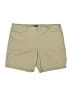 Lands' End 100% Baumwolle Solid Tan Khaki Shorts Size 16 - photo 1