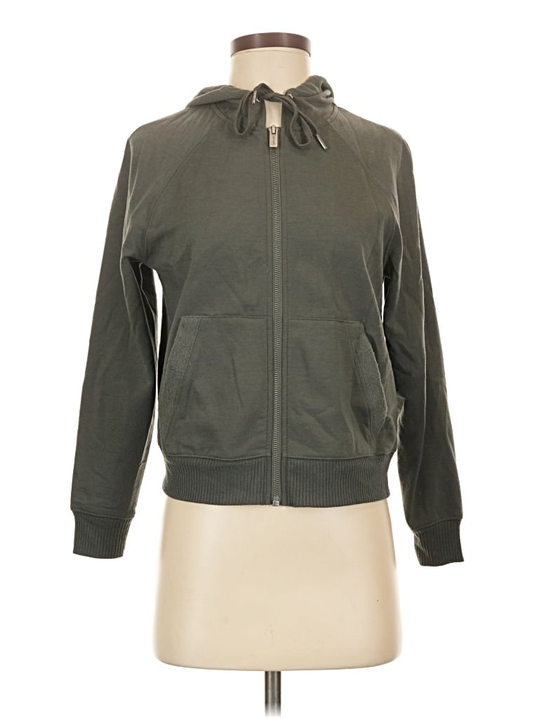 Pre-owned Splendid Zip Up Hoodie In Green