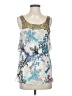 Tibi Silver Sleeveless Silk Top Size 4 - photo 1