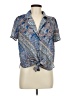 Eclair Paisley Blue Short Sleeve Blouse Size M - photo 1