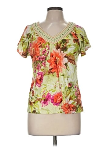 Caribbean Joe Short Sleeve Blouse (view 1)