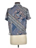 Eclair Paisley Blue Short Sleeve Blouse Size M - photo 2