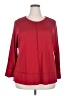 T Tahari Red 3/4 Sleeve Top Size 2X - photo 1