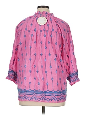 Umgee 3/4 Sleeve Blouse (view 2)