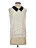 Comme Toi 100% Polyester Ivory Sleeveless Blouse Size S - photo 1