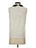 Comme Toi 100% Polyester Ivory Sleeveless Blouse Size S - photo 2