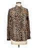 Equipment 100% Silk Animal Print Brown Long Sleeve Silk Top Size S - photo 1