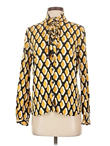 Classiques Entier Long Sleeve Silk Top (view 1)