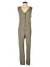 Monteau Tweed Gray Green Jumpsuit Size L - photo 1