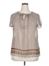 Liz Claiborne 100% Polyester Gray Short Sleeve Henley Size XL - photo 1