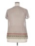 Liz Claiborne 100% Polyester Gray Short Sleeve Henley Size XL - photo 2