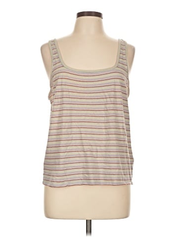 Madewell Square-Neck Tank Top in Stripe (view 1)