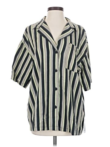 Topshop Short Sleeve Button-Down Shirt (view 1)