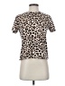 Le Lis Animal Print Tan Short Sleeve Turtleneck Size S - photo 1