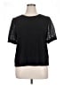 CeCe Black Short Sleeve Top Size XL - photo 1