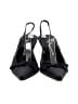 Nina 100% Leather Black Heels Size 8 - photo 2