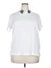 ELOQUII 100% Polyester White Short Sleeve Blouse Size 18 Plus - photo 1
