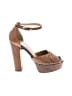 Strategia 100% Leather Brown Heels Size EU 36 - photo 1