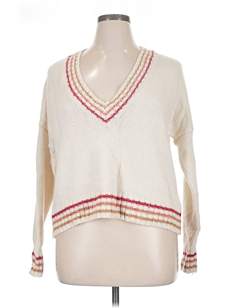 Pre-owned Marine Layer Pullover Sweater In Ivory