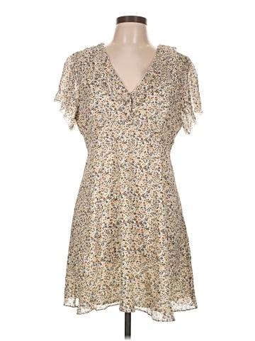 Madewell Silk Ruffle-Neck Mini Dress (view 1)