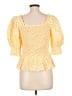 CeCe 100% Cotton Yellow 3/4 Sleeve Blouse Size L - photo 2