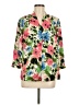 Investments 100% Polyester Floral Ivory 3/4 Sleeve Blouse Size M - photo 1