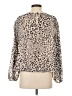 Ann Taylor Animal Print Tan Long Sleeve Blouse Size S - photo 2