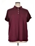 Lands' End 100% Polyester Burgundy Short Sleeve Blouse Size 1X - photo 1