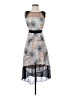 BCBGMAXAZRIA 100% Polyester Print Gray Cocktail Dress Size XXS - photo 1