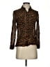 Massimo Dutti Animal Print Orange Black Long Sleeve Blouse Size 2 - photo 1