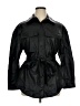 ELOQUII 100% Polyester Black Faux Leather Jacket Size 14 Plus - photo 1