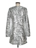 H&M Metallic Silver Cocktail Dress Size M - photo 2