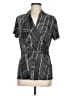 DKNY Black Gray Short Sleeve Blouse Size M - photo 1
