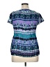DressBarn 100% Polyester Blue Short Sleeve Blouse Size XL - photo 2