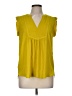 Ann Taylor LOFT 100% Polyester Yellow Sleeveless Blouse Size M - photo 1