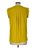 Ann Taylor LOFT 100% Polyester Yellow Sleeveless Blouse Size M - photo 2