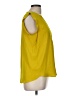 Ann Taylor LOFT 100% Polyester Yellow Sleeveless Blouse Size M - photo 4