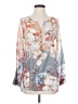 Soft Surroundings Gray 3/4 Sleeve Blouse Size XS - photo 1