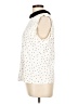 CeCe Polka Dots Ivory Sleeveless Blouse Size L - photo 5